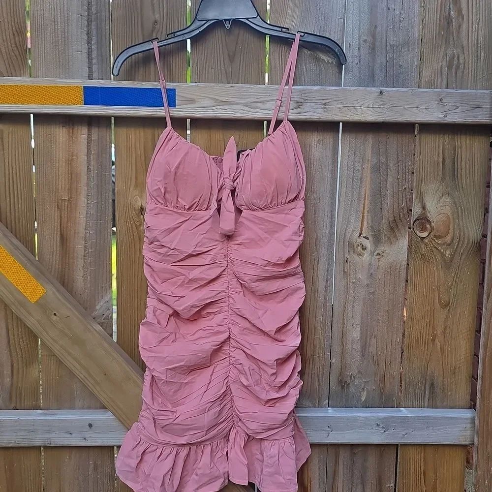 AKIRA Pink Spaghetti Strap Dress
